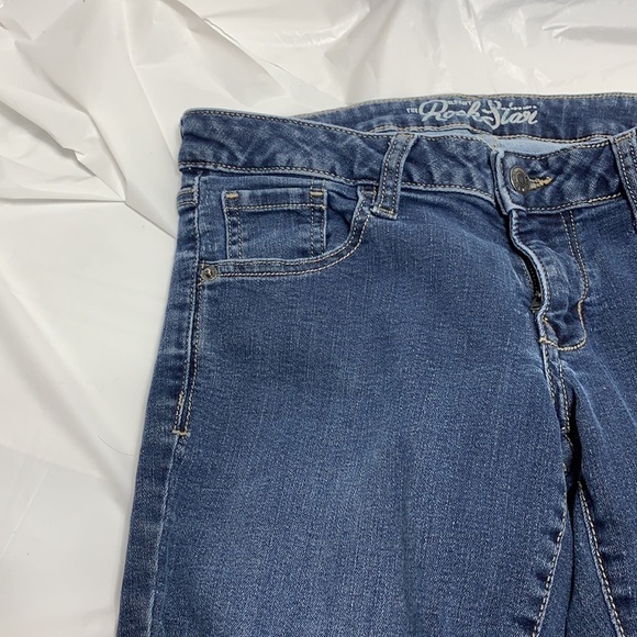 WOMEN’S Old Navy The Rock Star Blue Jeans Size 10 - Picture 7 of 9